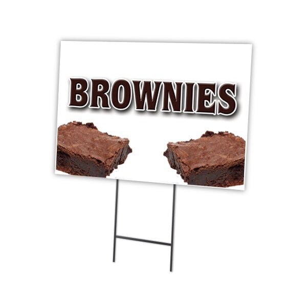 Brownies Yard Sign & Stake outdoor plastic coroplast window, C-1824 Brownies
